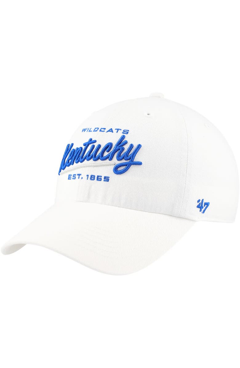 '47 Women's '47 White Kentucky Wildcats Sidney Clean Up Adjustable Hat, Main, color, 