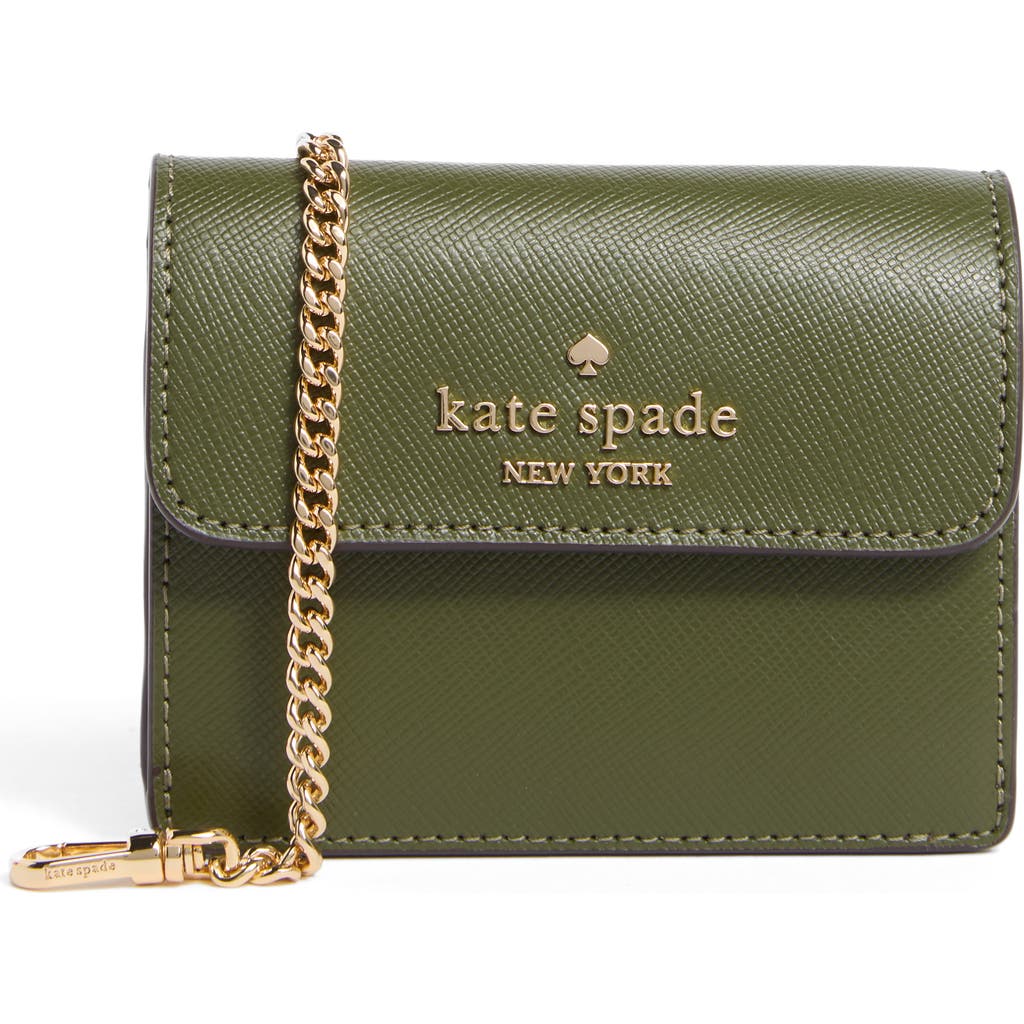 Kate Spade New York Madison Small Wallet On A Chain In Green