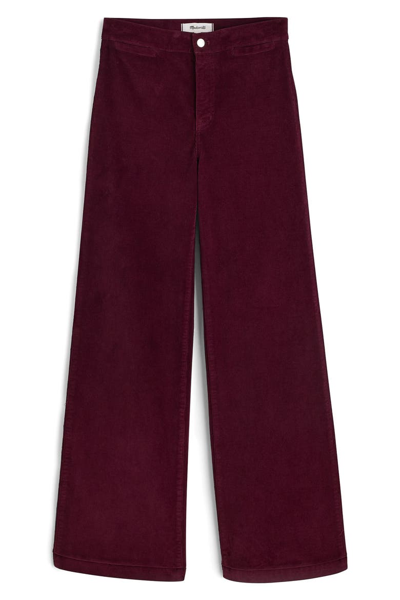 The Wide Leg Corduroy Pants, Alternate, color, SMOKED CLARET