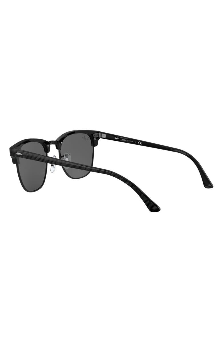 Ray-Ban 49mm Square Sunglasses, Alternate, color, Black/ Dark Grey