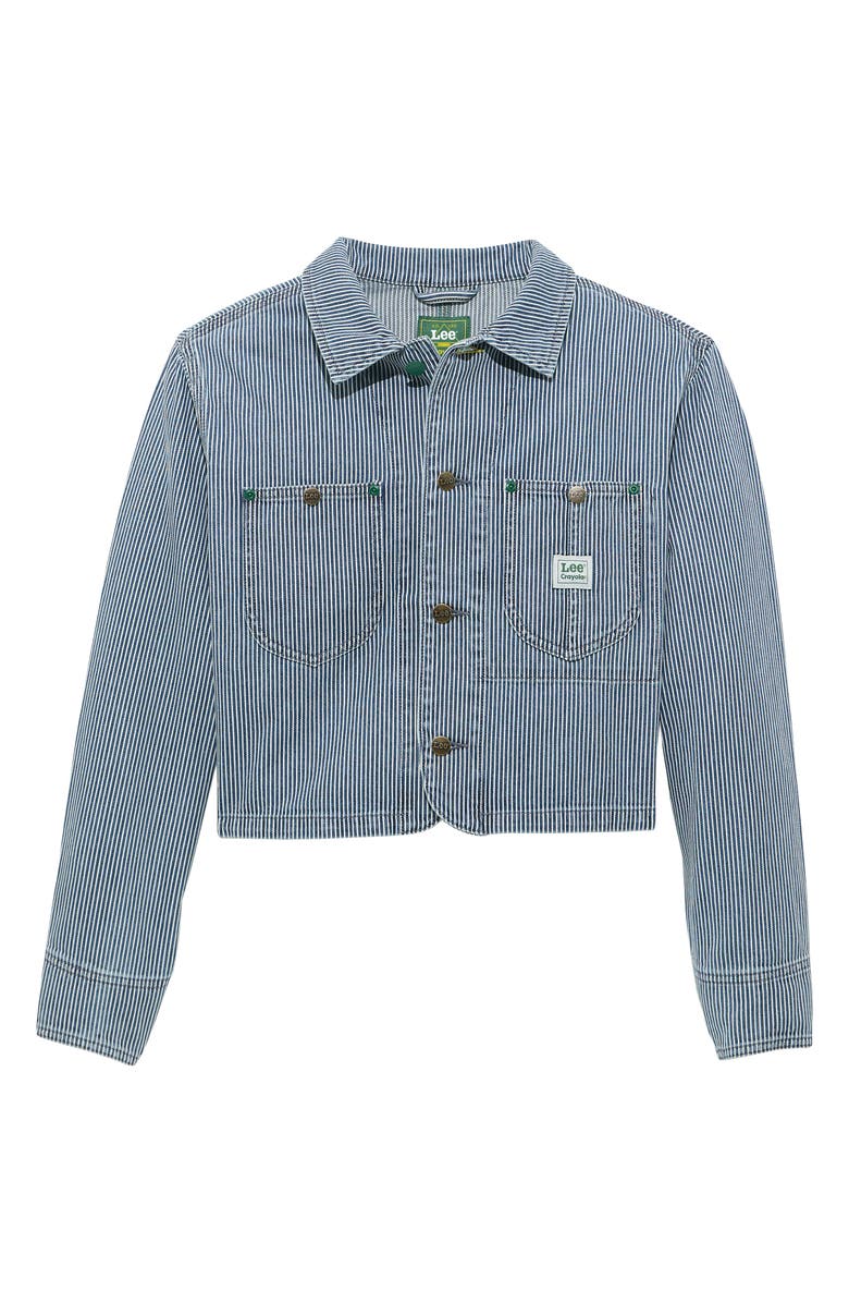 Lee x Crayola Cropped Chore Jacket, Alternate, color, Railroad Stripe