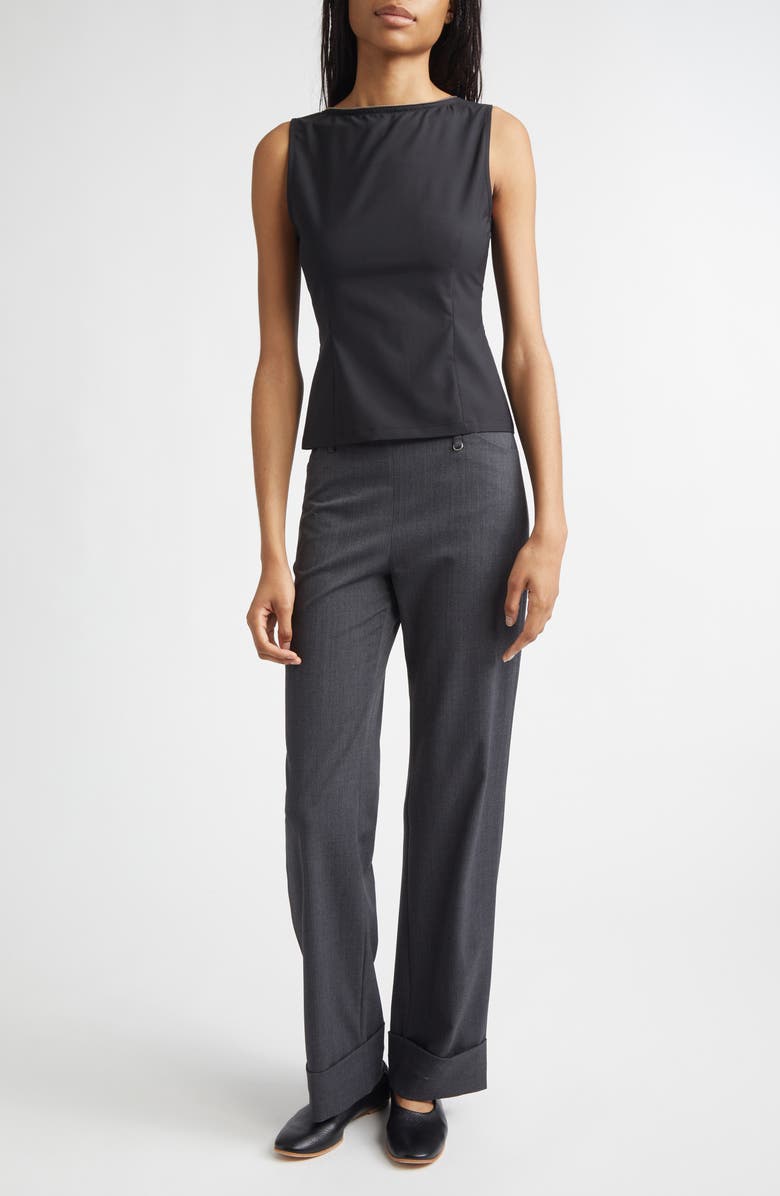 Paloma Wool Fase Stretch Suiting Top, Alternate, color, Black