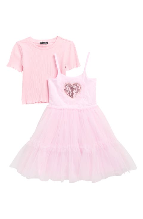 Kids' T-Shirt & Heart Tutu Party Dress (Little Kid)