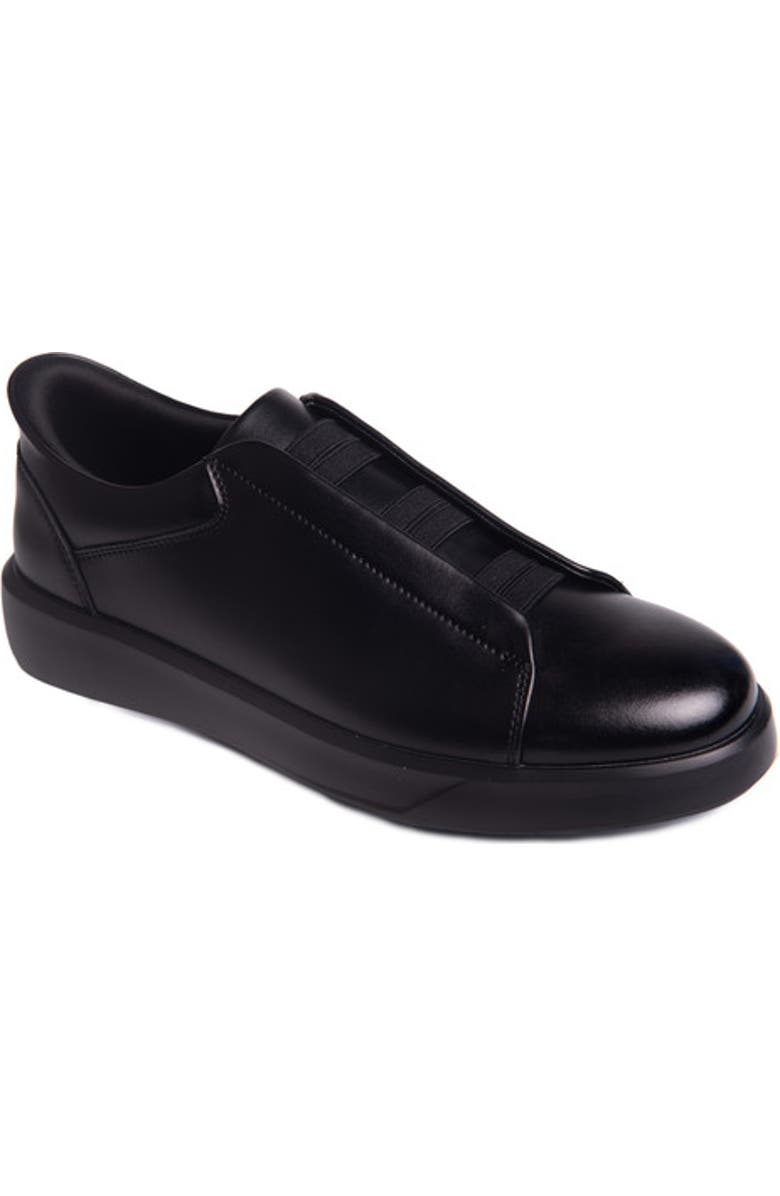 Marc Joseph New York Allen Street Hands Free Technology Lightweight Leather Sneaker, Main, color, Black Napa Leather/Black Sole