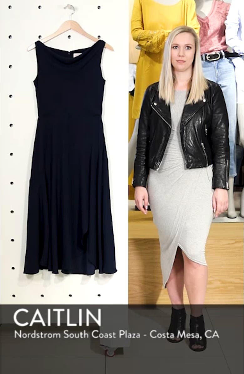Juliet Cowl Neck Crepe Dress, sales video thumbnail