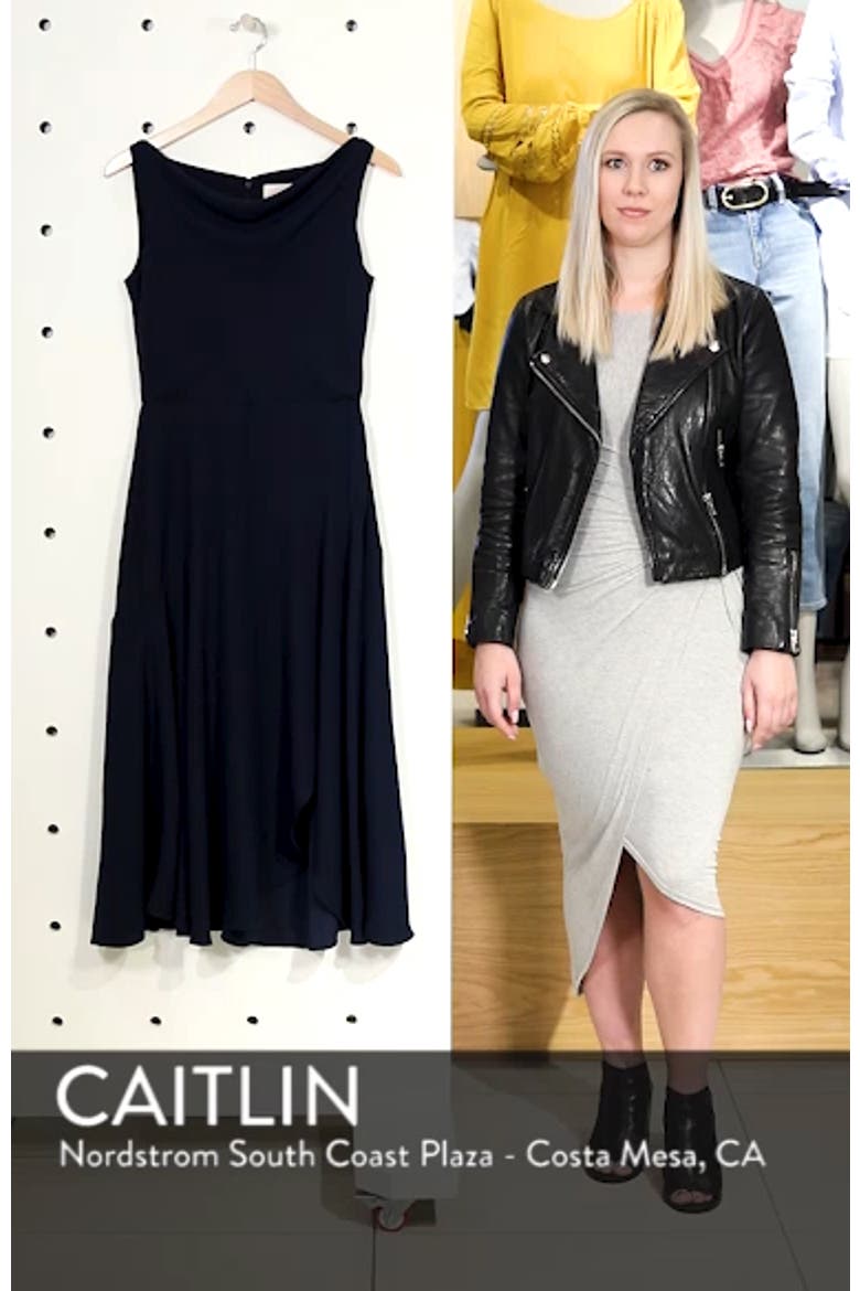 Juliet Cowl Neck Crepe Dress video