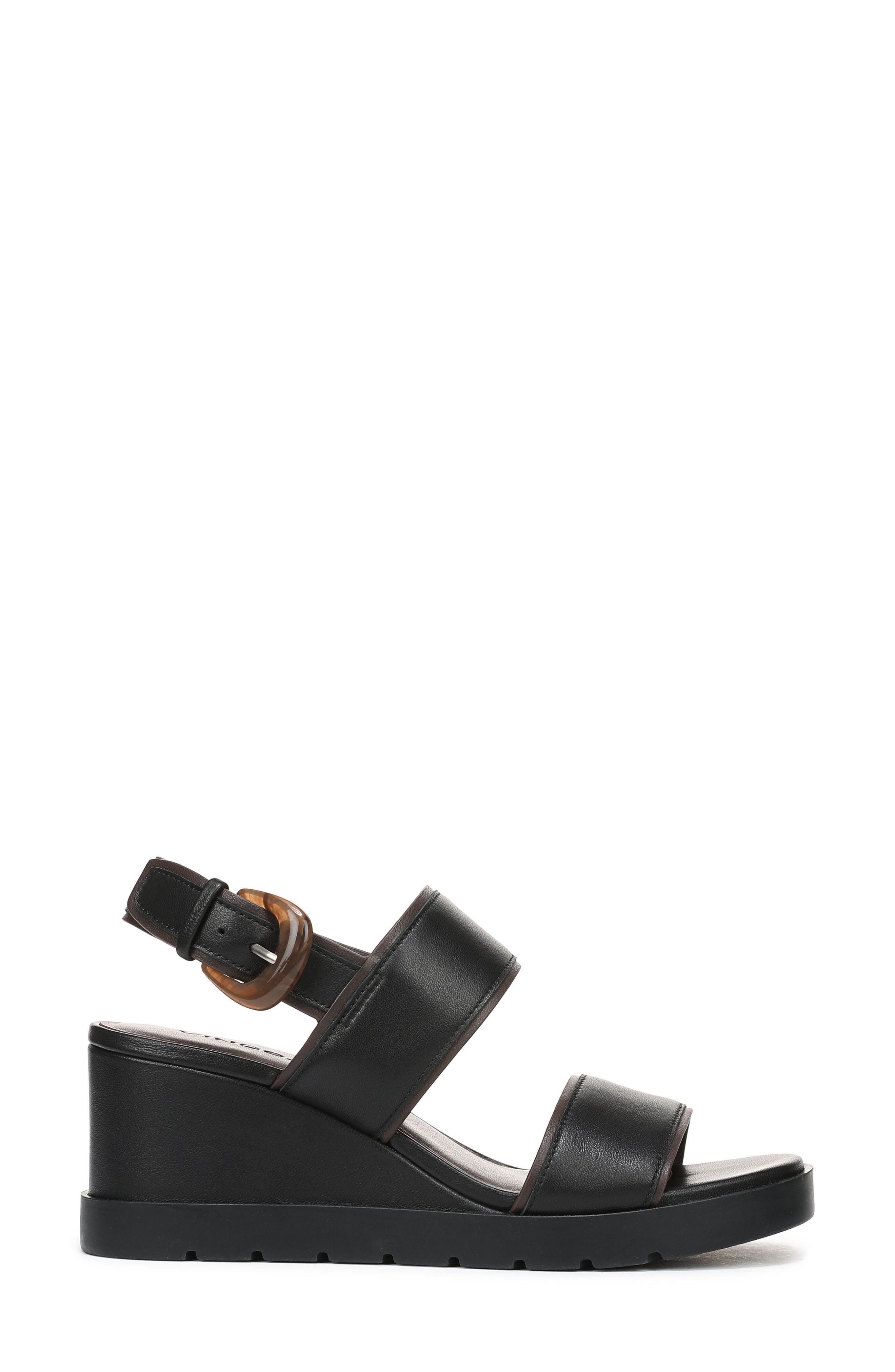 Vince Roma Wedge Slingback Sandal, Alternate, color, Black