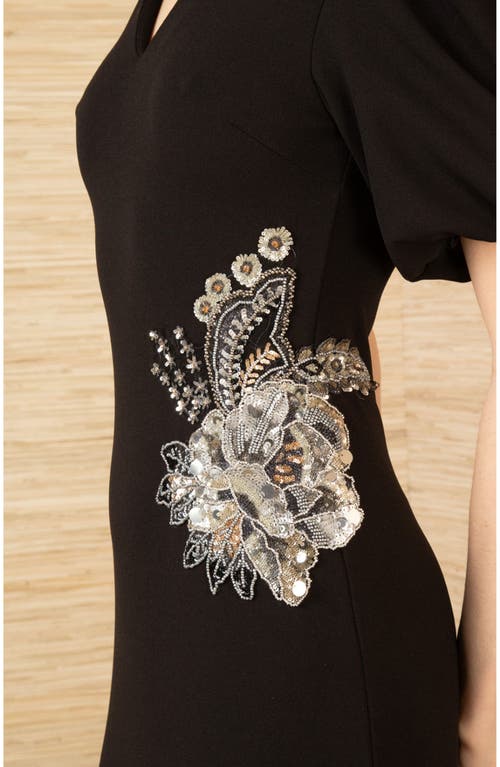 Hale Bob Billie Dress Beaded In Black