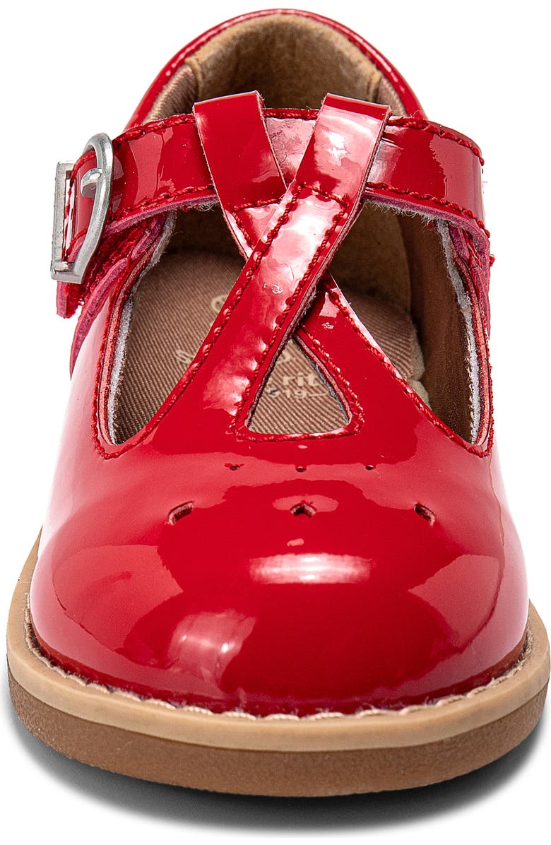 Stride Rite Kids' Susie T-Strap Flat, Alternate, color, Red Patent