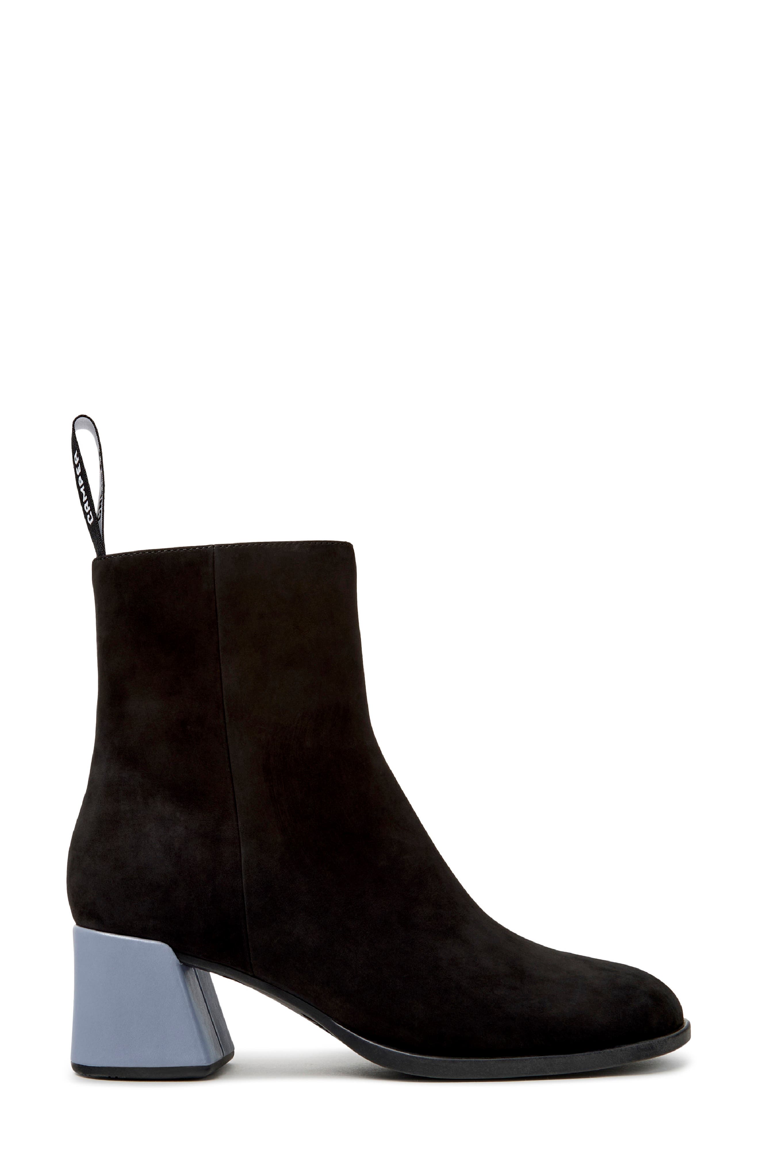 Kora Twins Leather Zip Up Boot, Alternate, color, BLACK