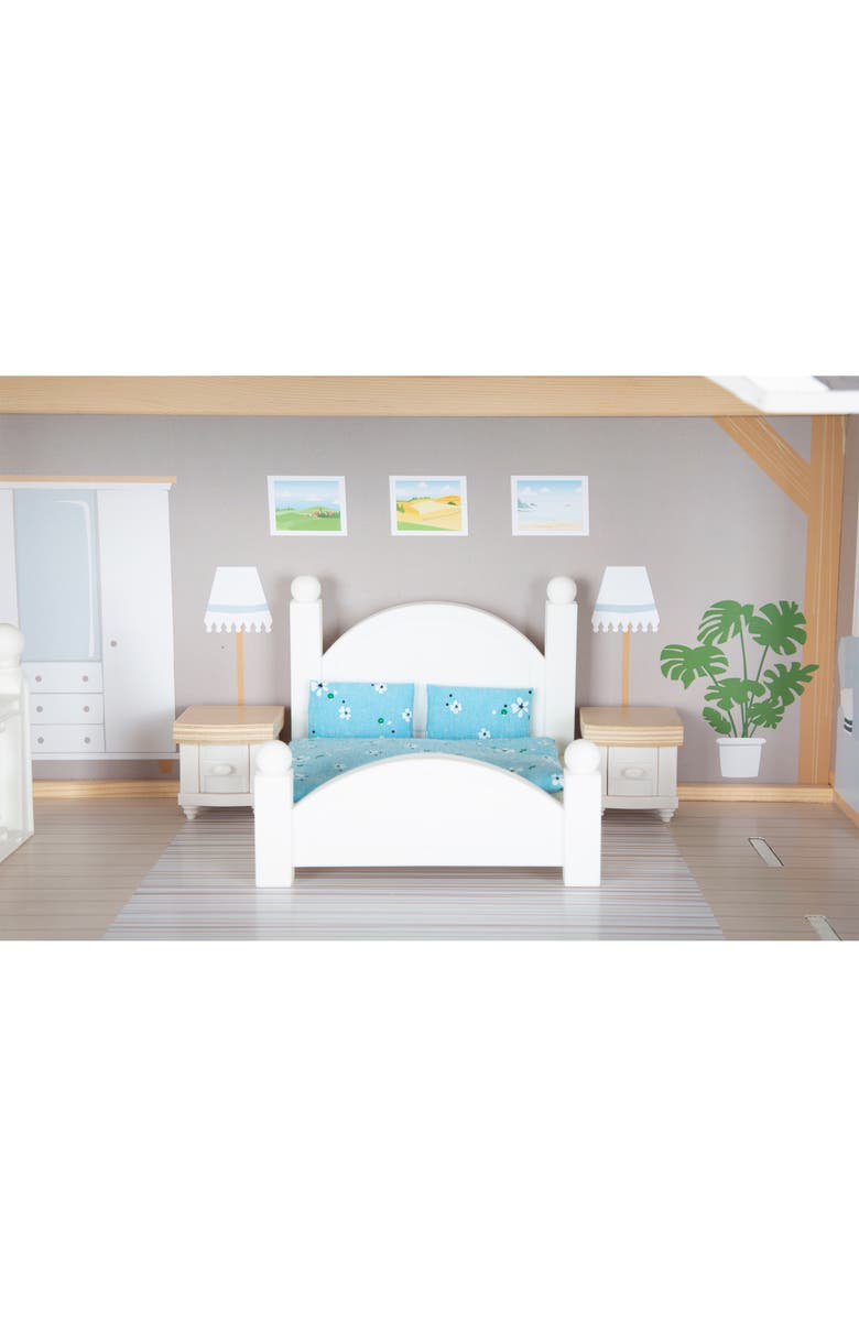 SMALL FOOT Iconic 3-Story Wooden Dollhouse Set, Alternate, color, 