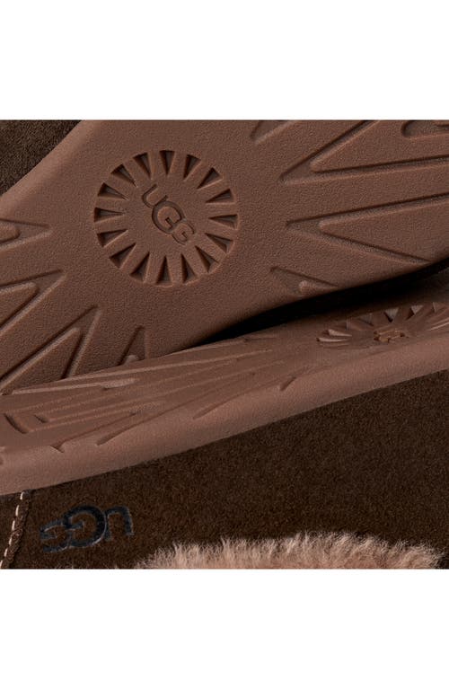 Ugg(r) Ansley Genuine Shearling Trim Suede Mule In Brown