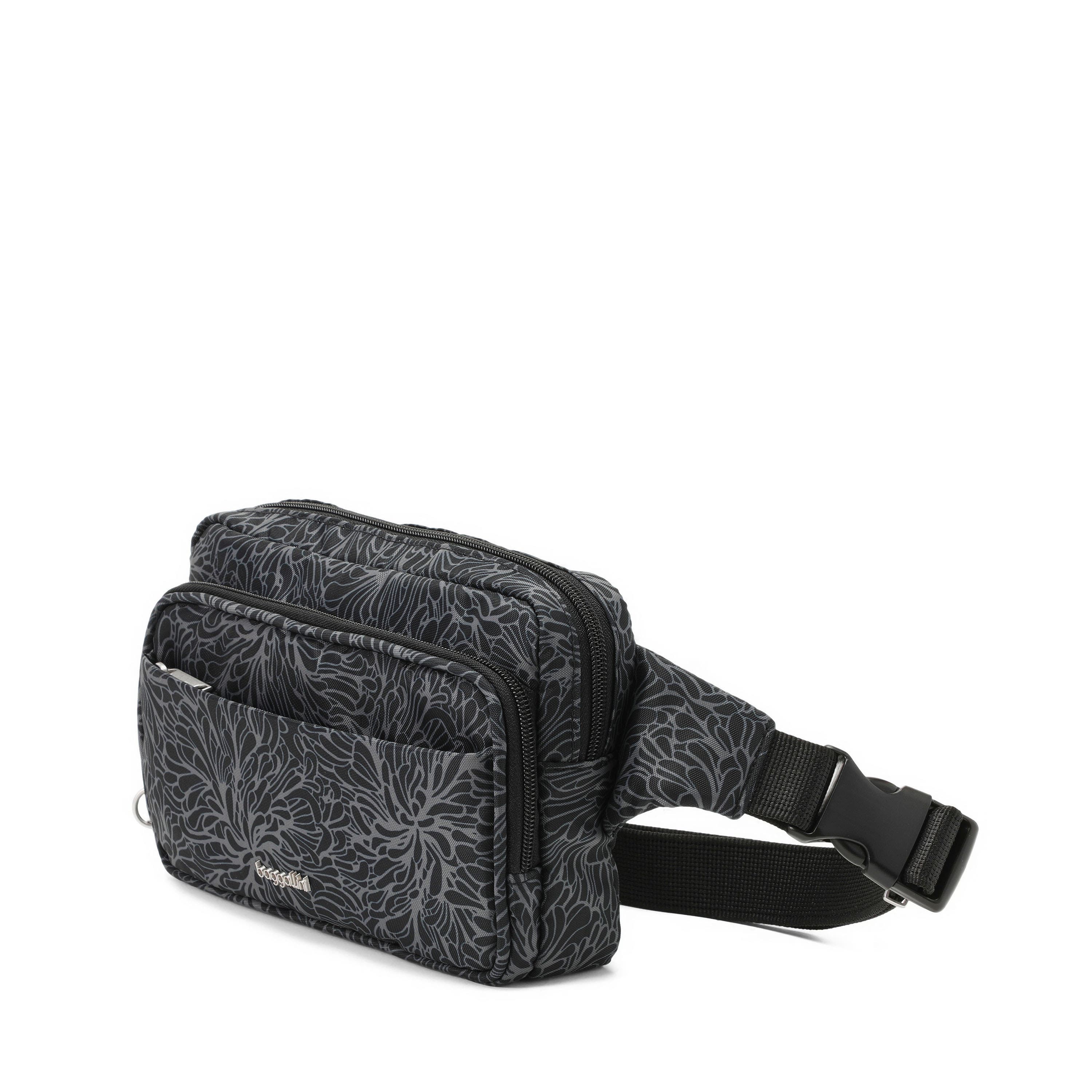 Securtex Journey Anti-Theft Belt Bag, Alternate, color, Midnight Blossom Print