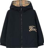 Burberry Reversible Check Hooded Jacket
