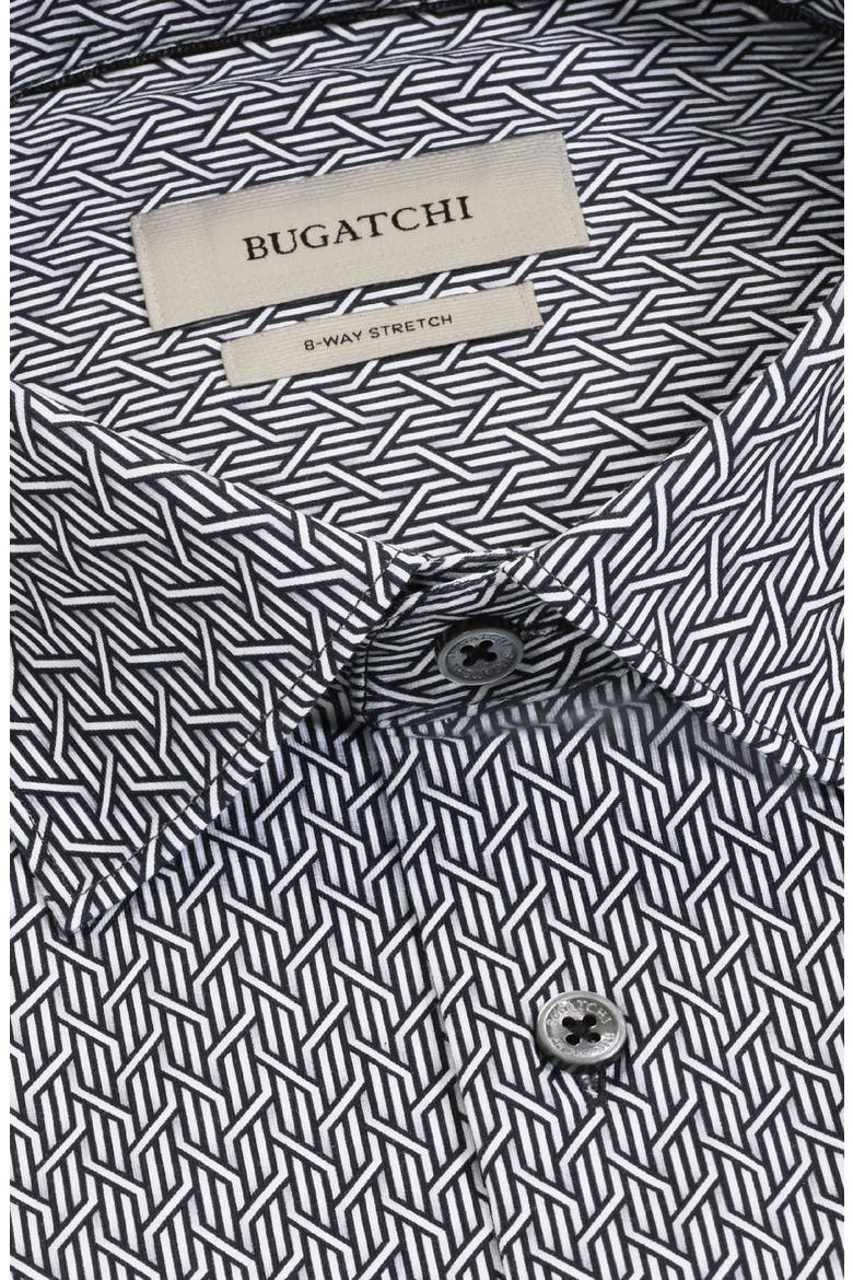 James OoohCotton® Geo Print Button-Up Shirt, Alternate, color, BLACK