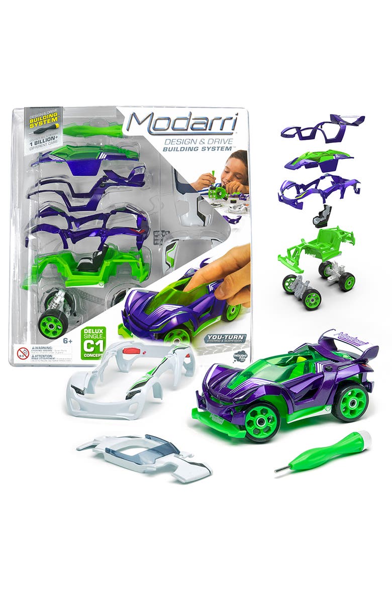C1 Concept Car Deluxe Single Diy Design and Build Toy Car, Ages 6+, Main, color, Multicolored