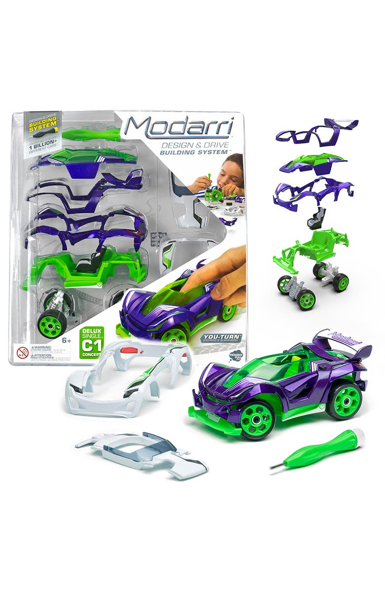 Modarri C1 Concept Car Deluxe Single Diy Design and Build Toy Car, Ages 6+, Main, color, Multicolored