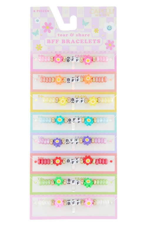 Capelli New York Kids' Assorted 8-pack Bff Bracelets In White Multi