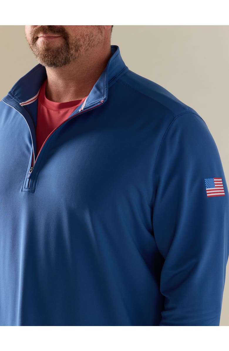 vineyard vines Big & Tall Performance Club 1/4-Zip Pullover, Alternate, color, Americana Moonshine