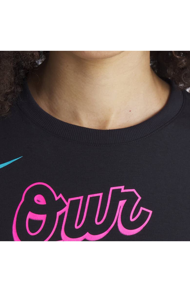 Nike Women's Nike Black Miami Marlins 2025 City Connect Flowy Fashion Tri-Blend Performance T-Shirt, Alternate, color, Black