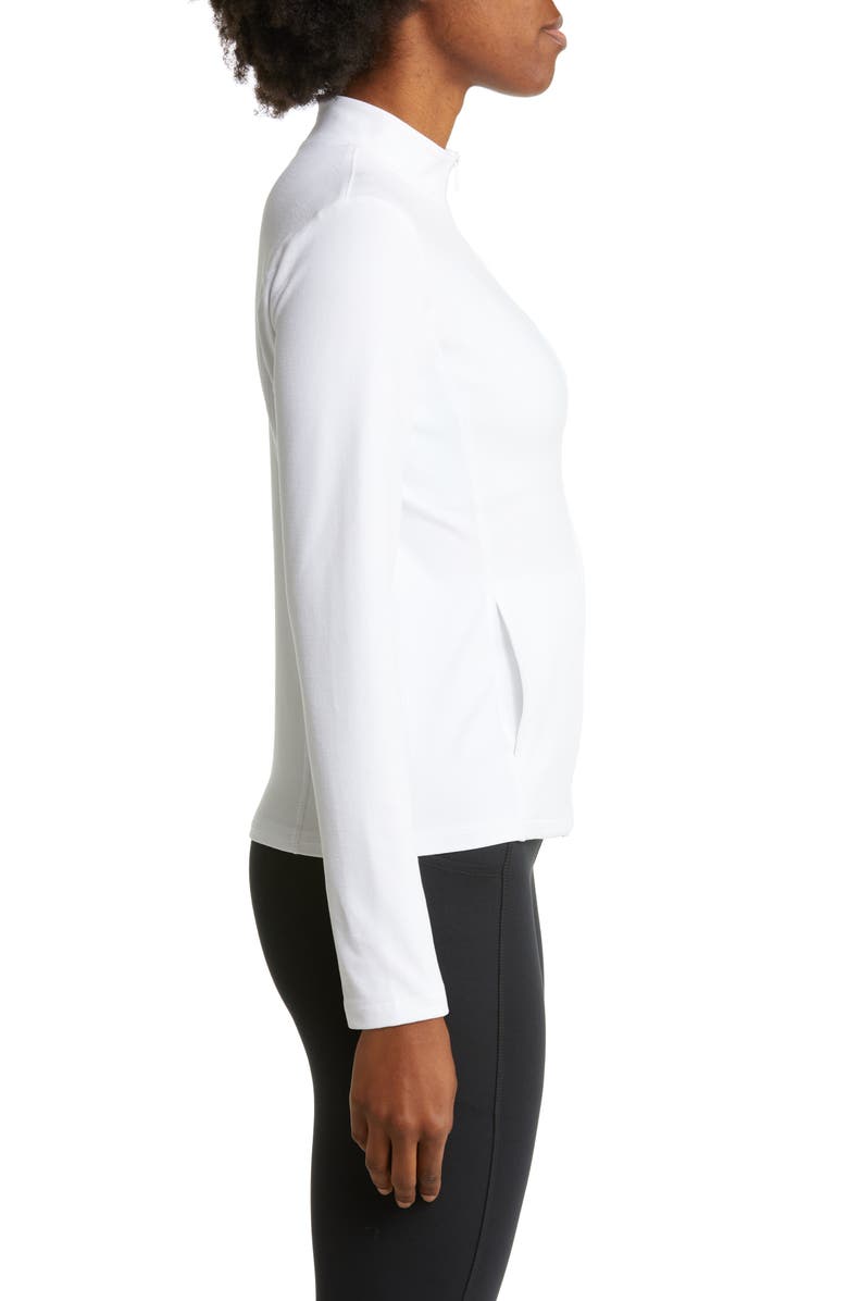 Beyond Yoga On the Go Mock Neck Jacket, Alternate, color, Cloud White