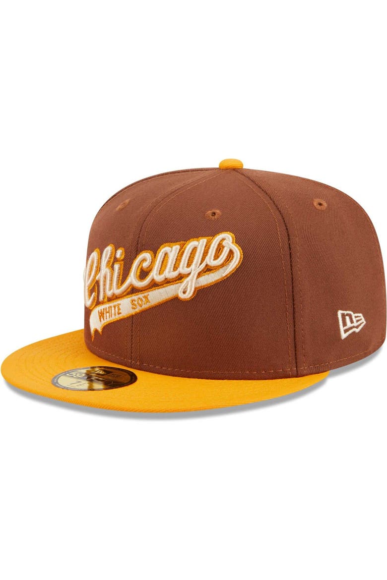 Men's New Era Brown Chicago White Sox Tiramisu  59FIFTY Fitted Hat, Alternate, color, Brown