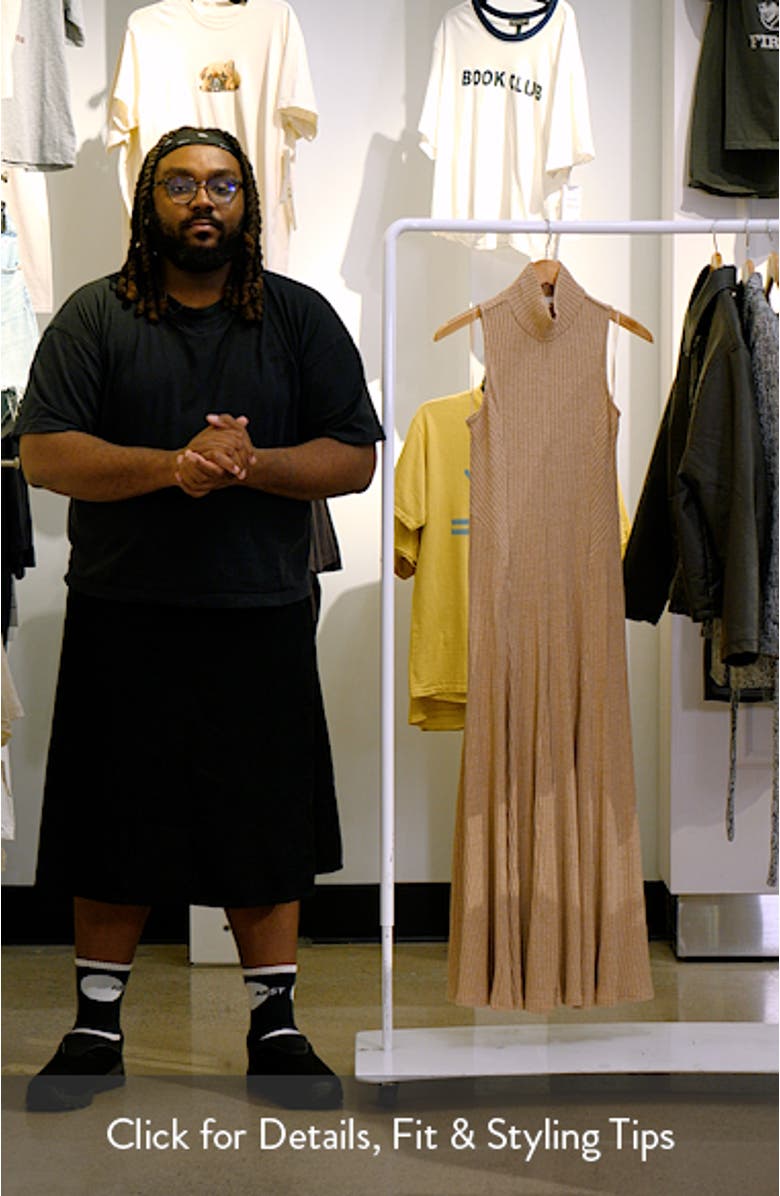 Sleeveless Turtleneck Midi Dress, sales video thumbnail