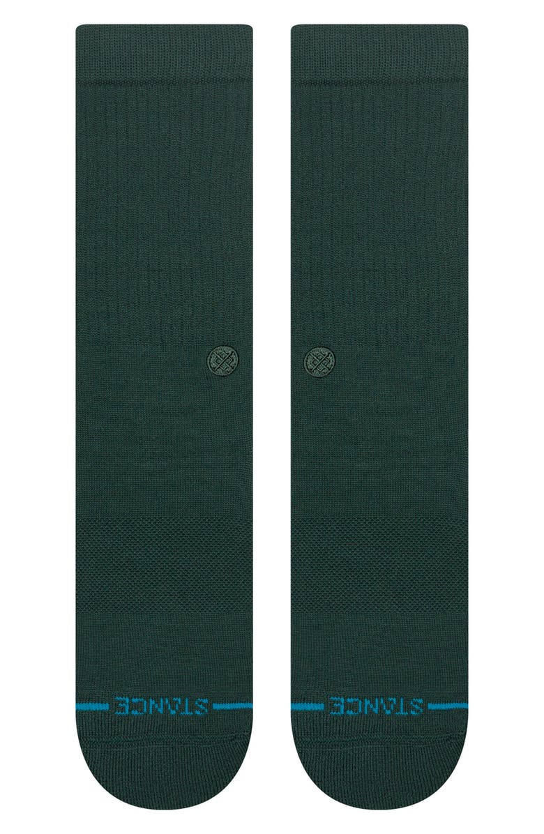 Stance Icon Crew Socks, Alternate, color, Pine