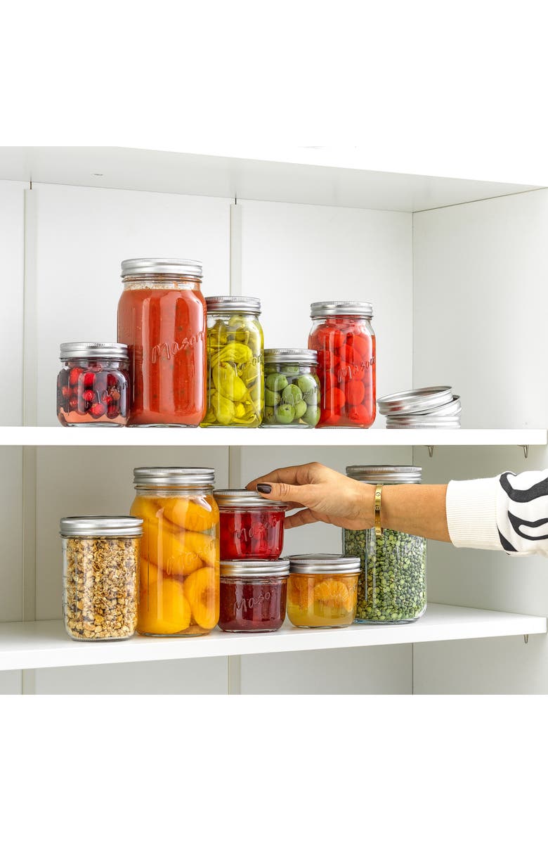 JoyJolt 42-Piece Wide Mouth Mason Jars with Airtight Lids, Alternate, color, 