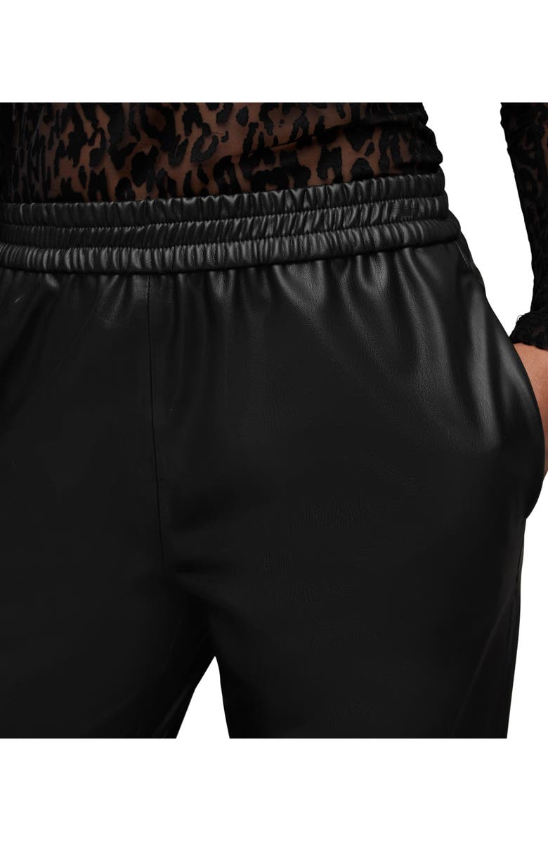 AllSaints Jen Faux Leather Joggers, Alternate, color,