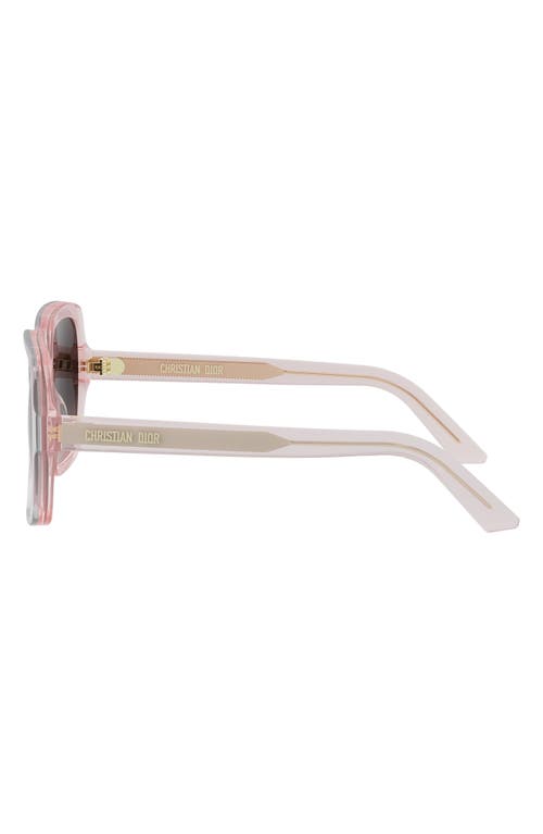 Dior Midnight S4i Square Sunglasses In Grey/other/gradient Blue