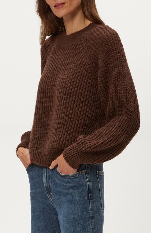 Michael Stars Indra Crewneck Sweater In Brown