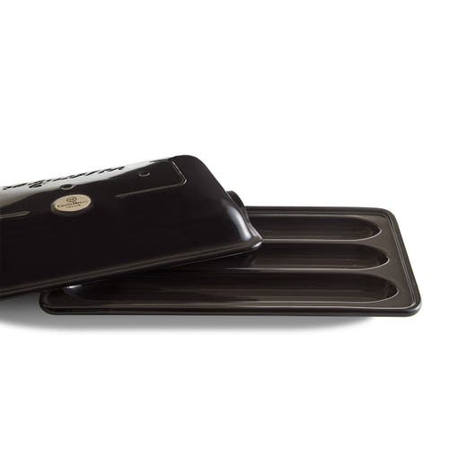 Emile Henry Flame Baguette Baker In Charcoal