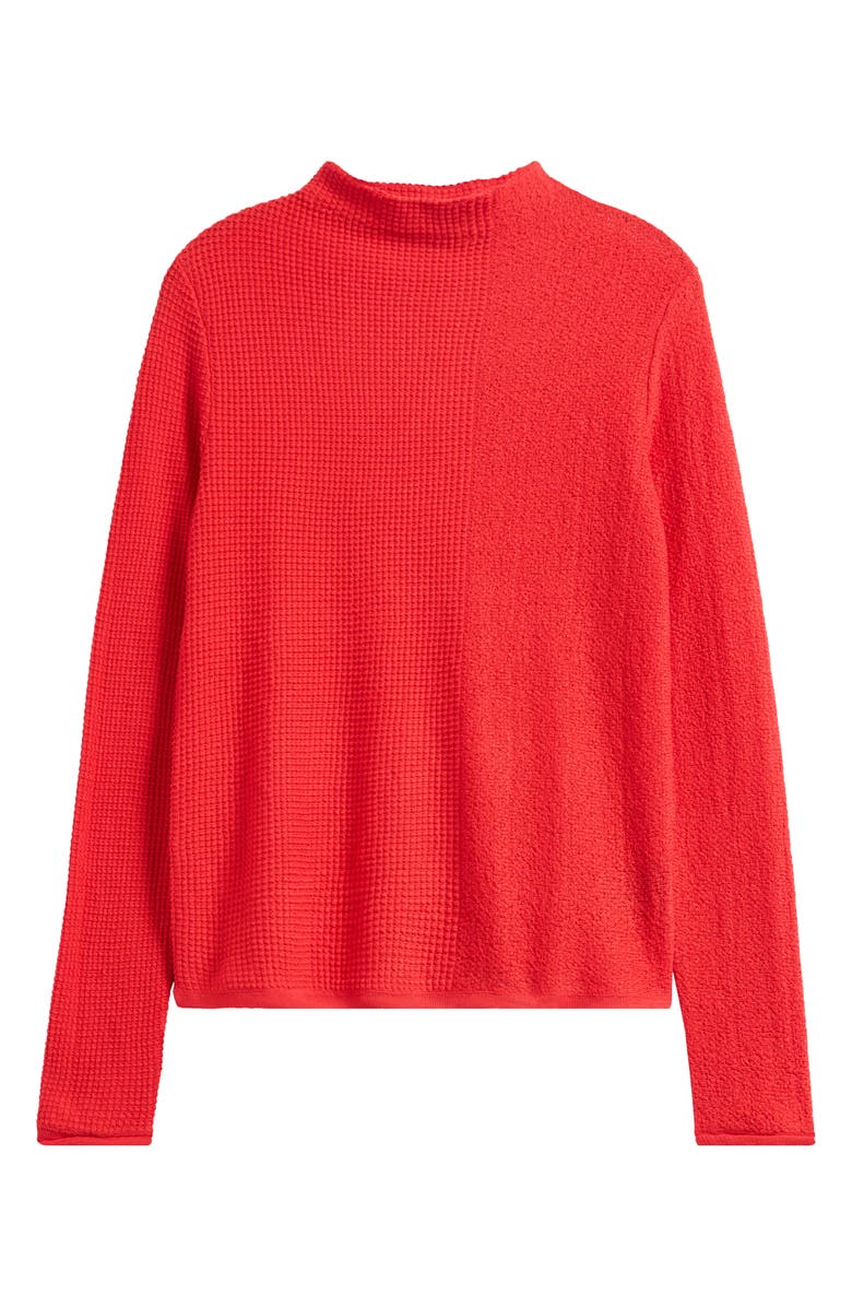 NIC+ZOE Pixel Mock Neck Sweater, Alternate, color, Scarlet