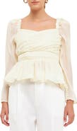 Endless Rose Pleated Peplum Blouse
