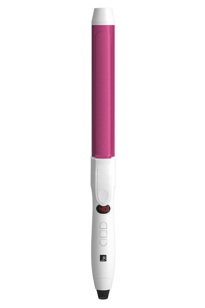 Luxe Curler 1.25-Inch Extra Long Curling Iron, Main, color, WHITE/ HOT PINK