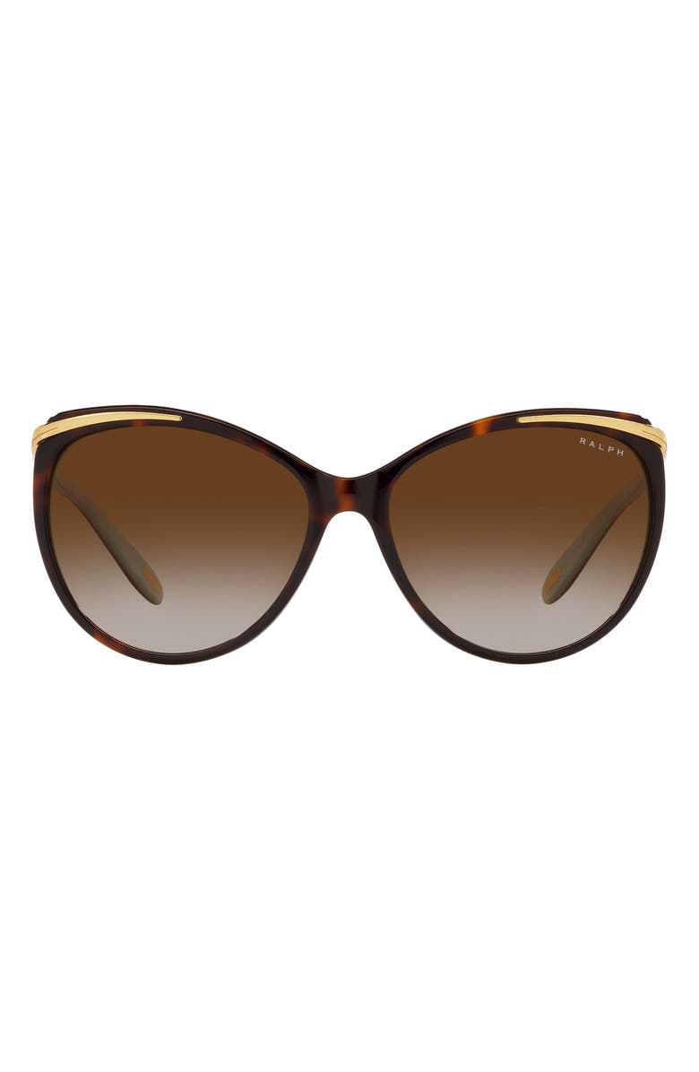 RALPH 59mm Gradient Cat Eye Sunglasses, Main, color, Brown Gradient