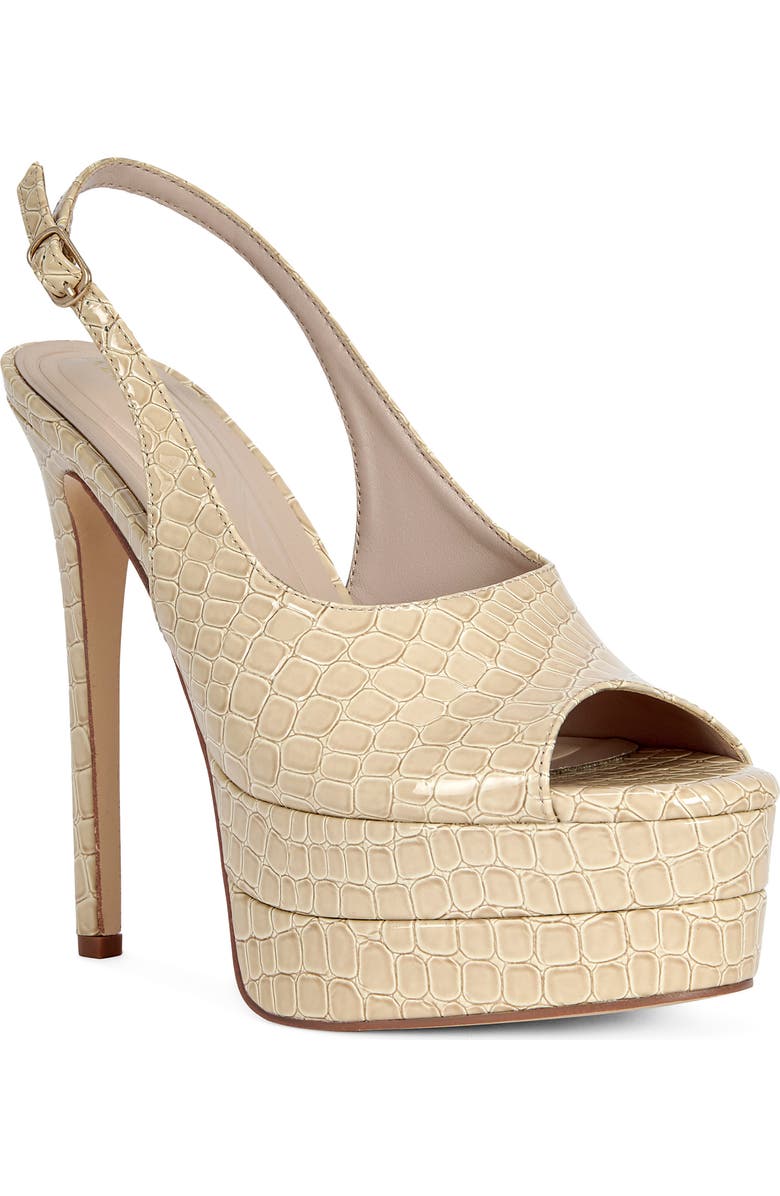 AZALEA WANG Exactly Slingback Platform Peep Toe Pump, Main, color,