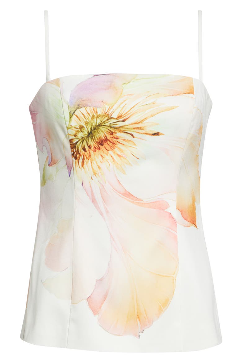 Claudelle Floral Square Neck Camisole, Alternate, color, WATERCOLOR FLORAL