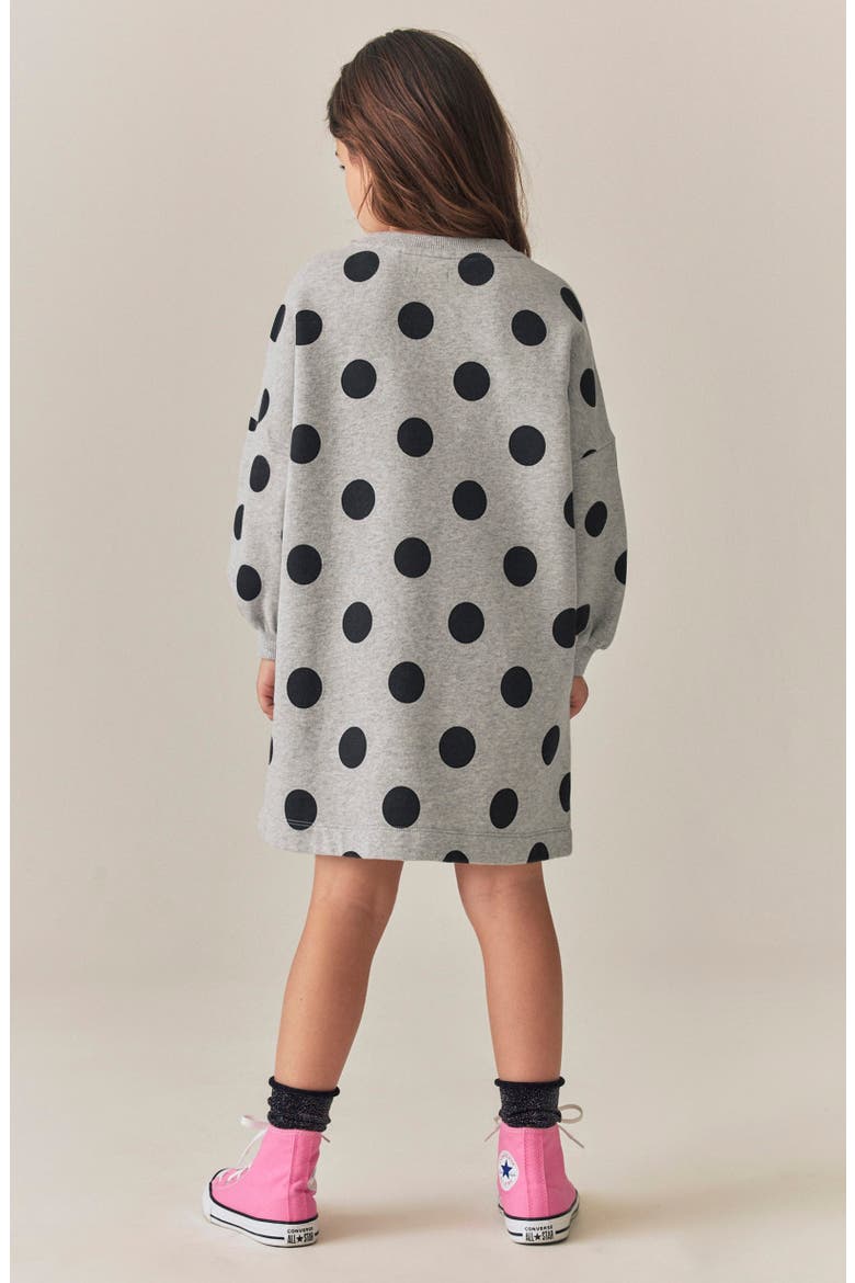 Kids' Poodle Graphic Sweatshirt Dress, Alternate, color, GREY