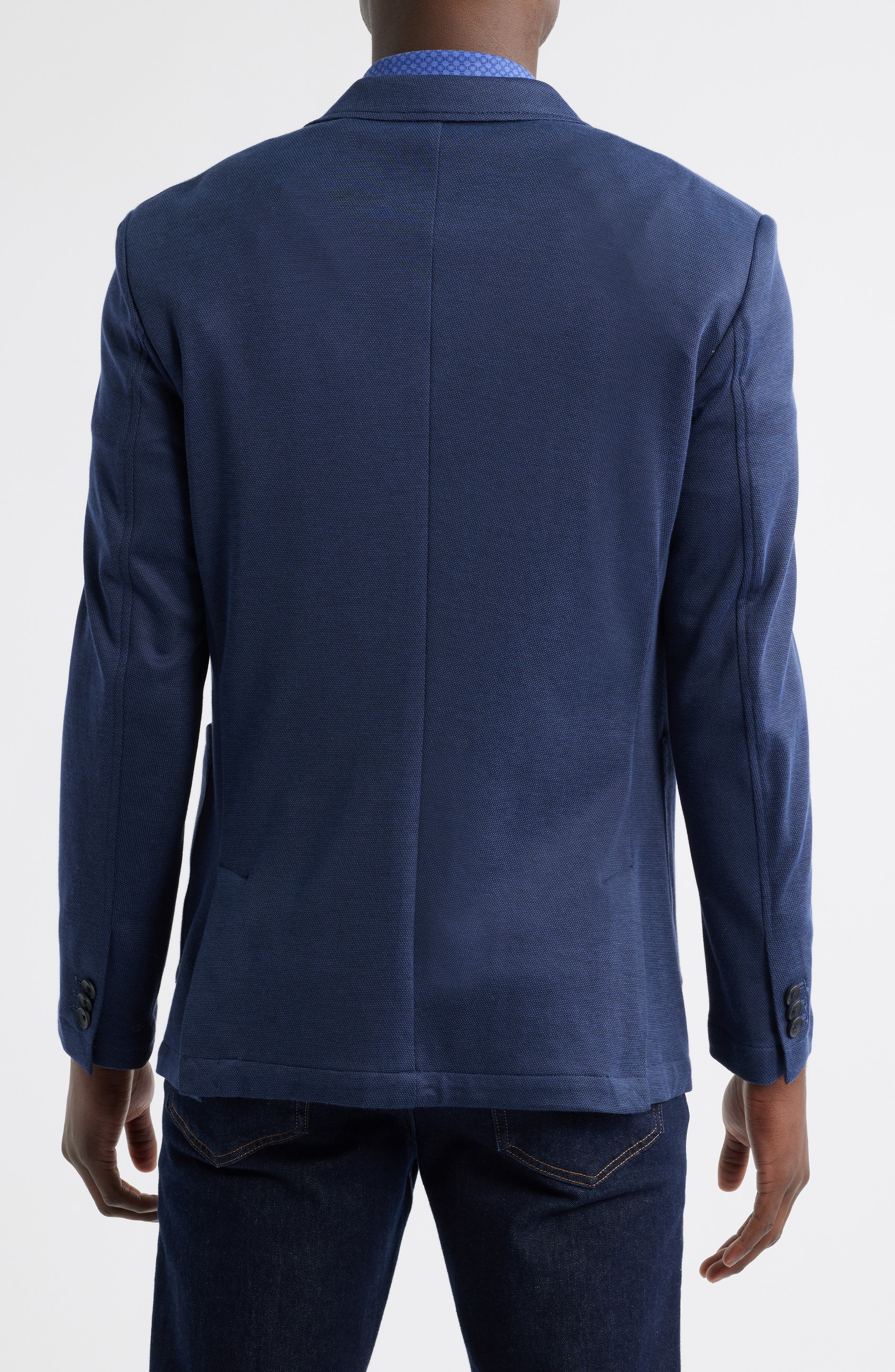 XC Flex Navy Bird's Eye Knit Sport Coat - image 2