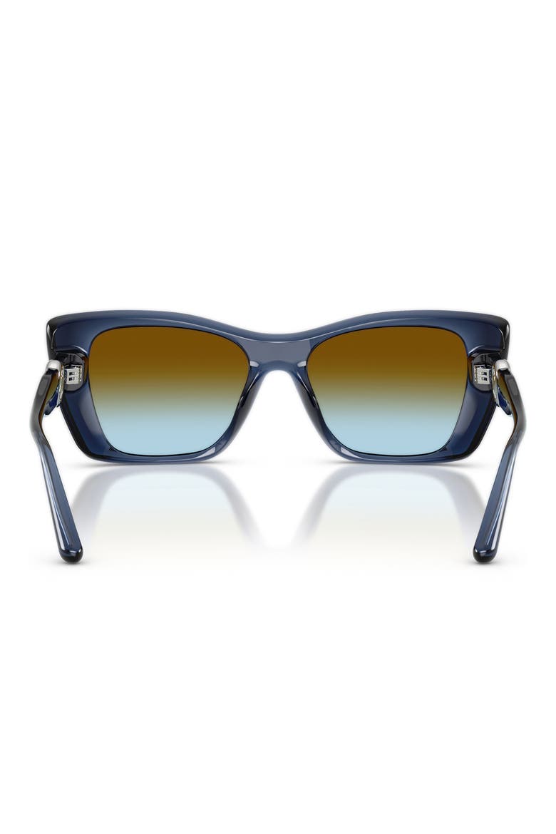 Tokyo 53mm Gradient Square Sunglasses, Alternate, color, NAVY / BROWN BLUE GRADIENT