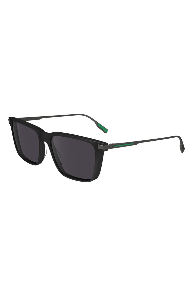 Lacoste Premium Heritage 55mm Rectangular Sunglasses, Alternate, color, 