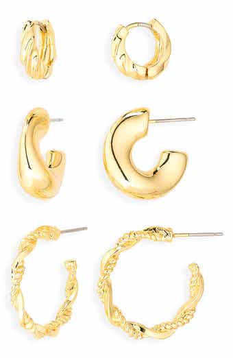 Demi-Fine Pack of 3 Assorted Hoop Earrings