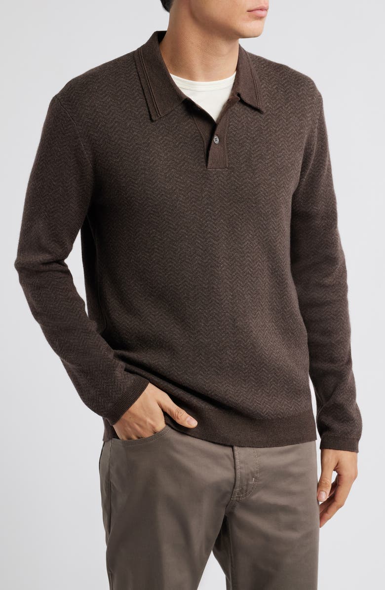 Rails Herrington Herringbone Polo Sweater, Main, color, 