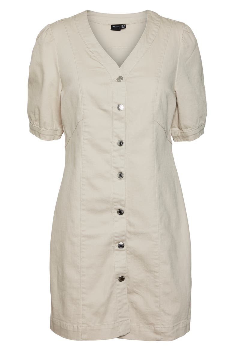 Wild Gena Denim Minidress, Alternate, color, PUMICE STONE