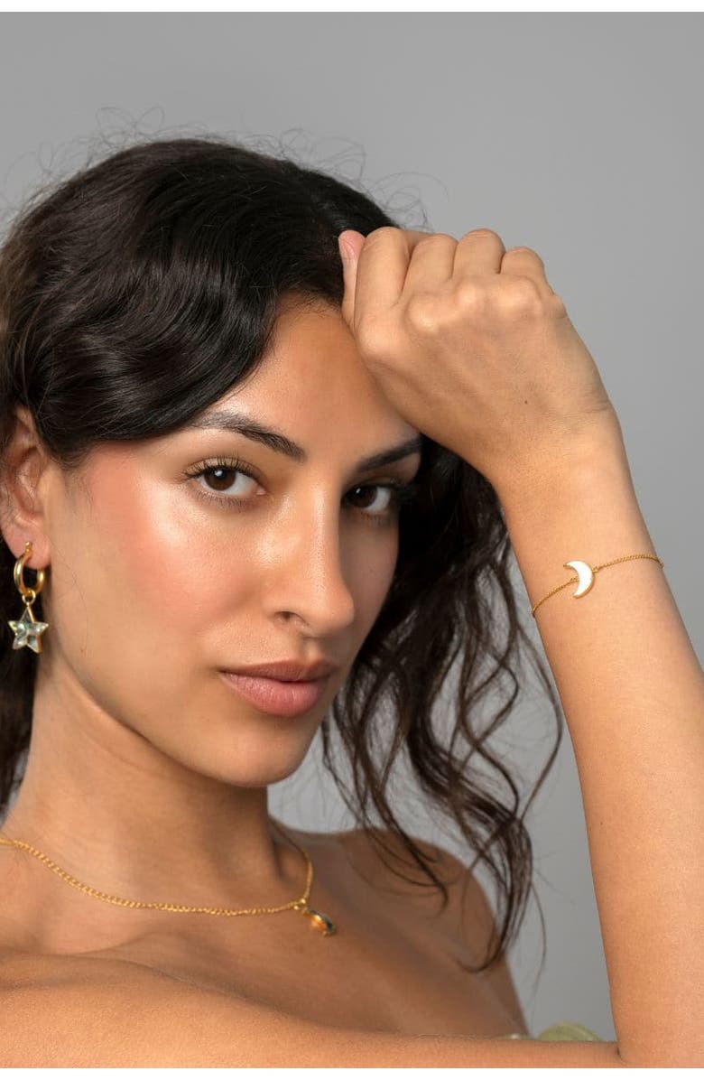 Freya Rose Adjustable Moon Bracelet, Alternate, color, Gold