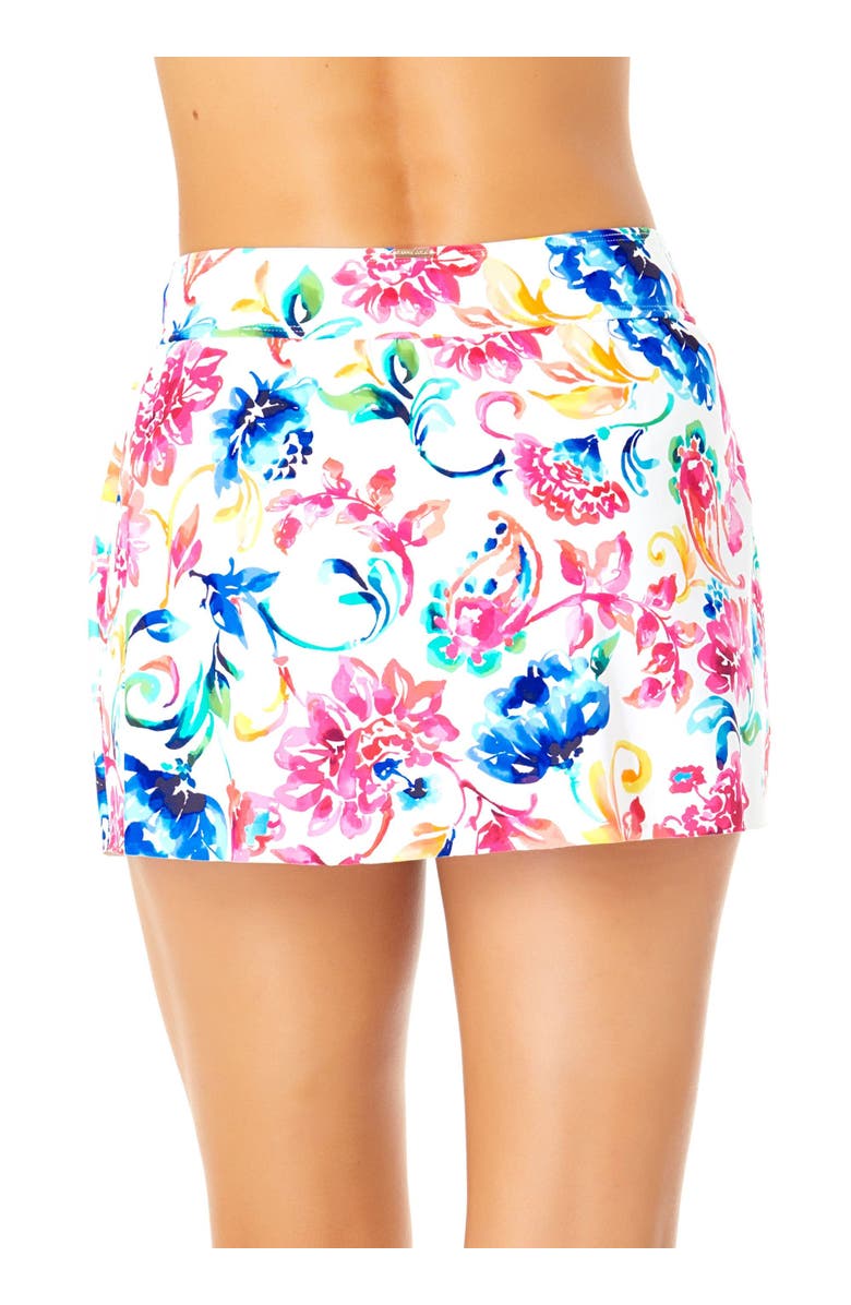 Anne Cole Women's Drape Front Mid Rise Swim Skirt Bottom, Alternate, color, Paisley Drape
