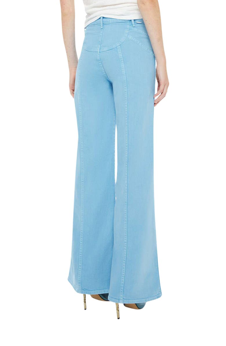 MOTHER The Sunny Hustler Roller Sneak High Waist Wide Leg Jeans, Alternate, color, Heritage Blue