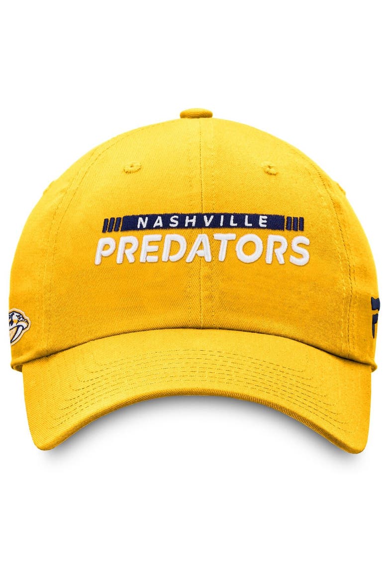 Men's Fanatics Branded Gold Nashville Predators Authentic Pro Rink Adjustable Hat, Alternate, color, Gold